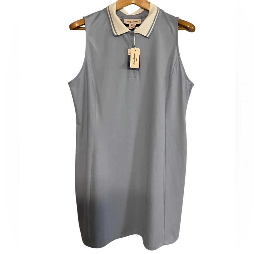 NWT Tommy Bahama golf UPF 50 Sleeveless light blue  Polo Dress size‎ XL